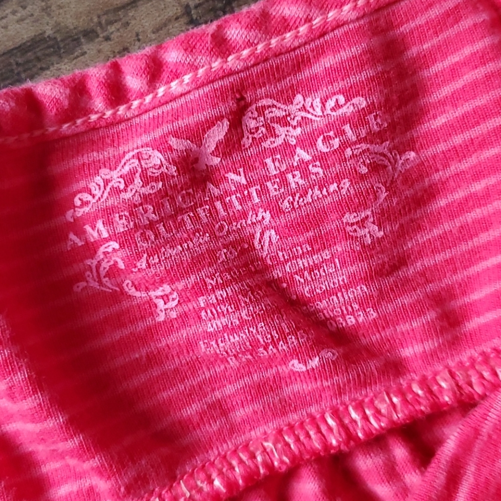 American Eagle Outfitters Babydoll Pink Striped Dress - Picture 5 of 10